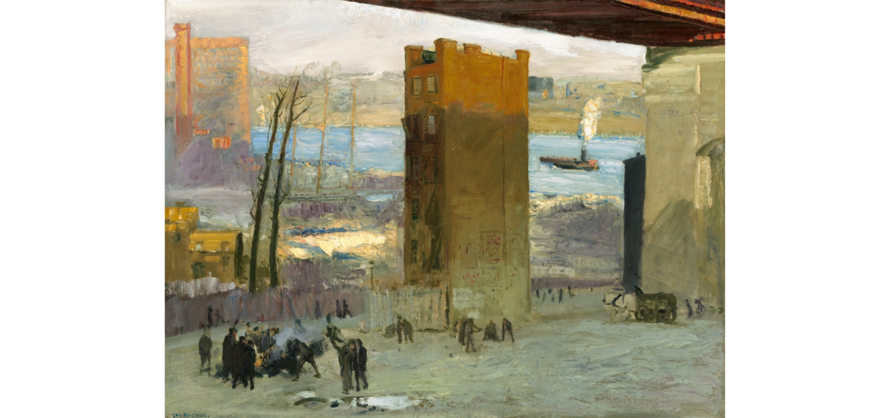 The Lone Tenement, painting by George Bellows